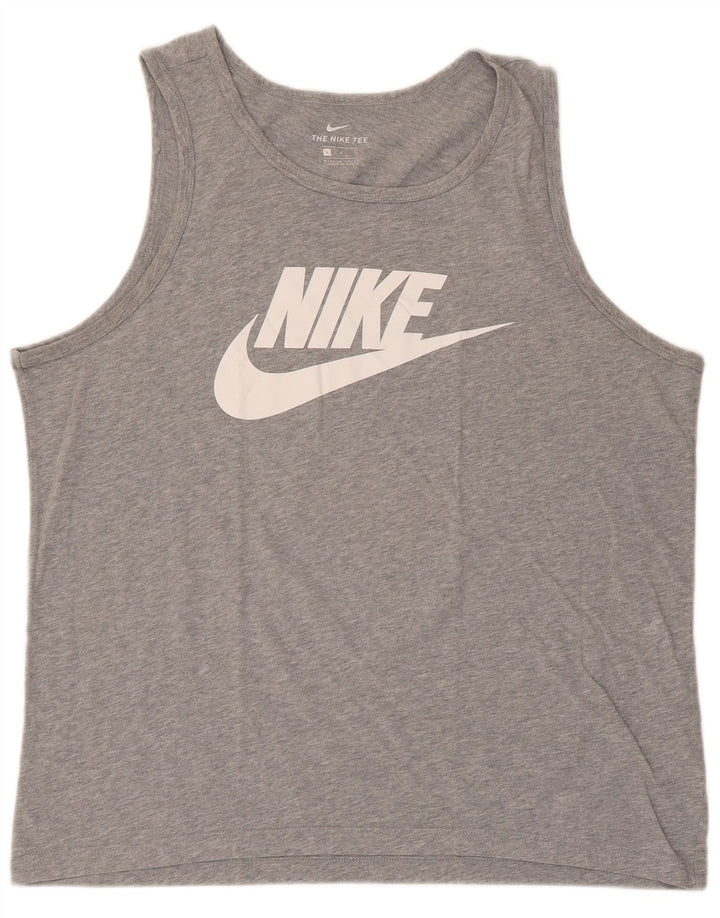 Nike muški grafički prsluk veliki sivi pamuk