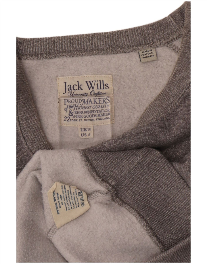 Jack Wills Ženska prekomjerna trenirka s motivima UK 10 Mala Siva