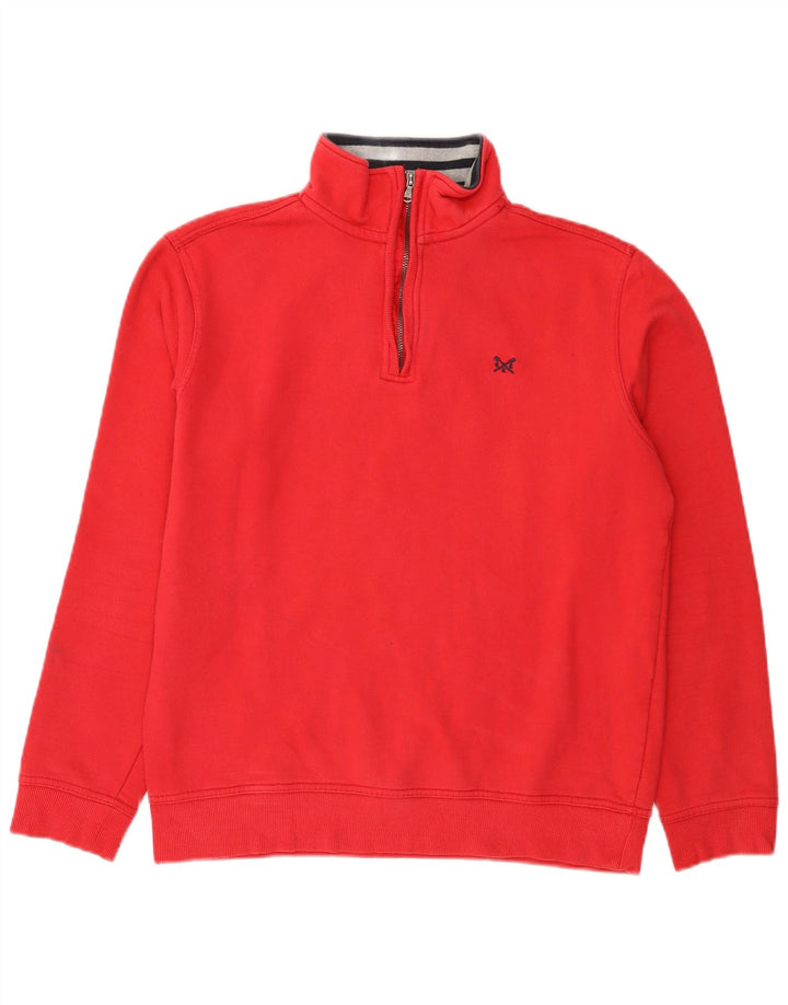 Crew Clothing Muška majica s izrezom i srednjim crvenim pamukom