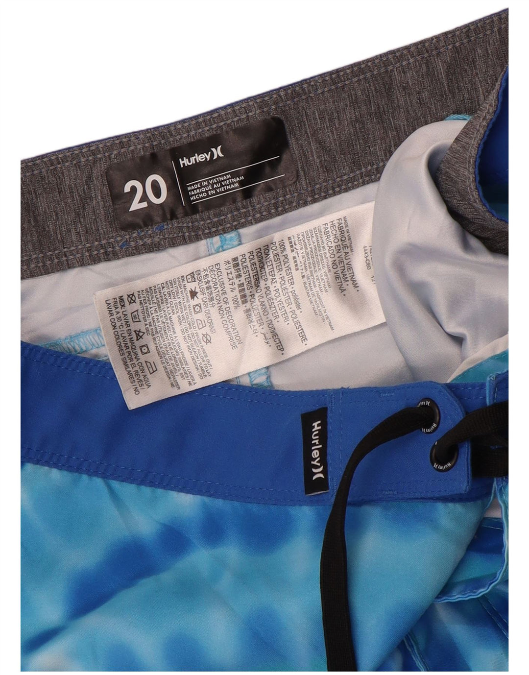 Hurley Boys kratke kupaće hlače 15-16 godina Blue Tie Dye poliester