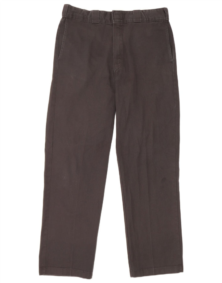 Dickies muške ravne chino hlače W34 L32 crni poliester