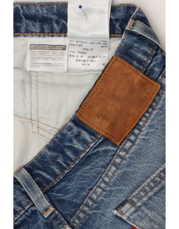 Levi's muške ravne traperice s oštećenjem W32 L30, plavi pamuk