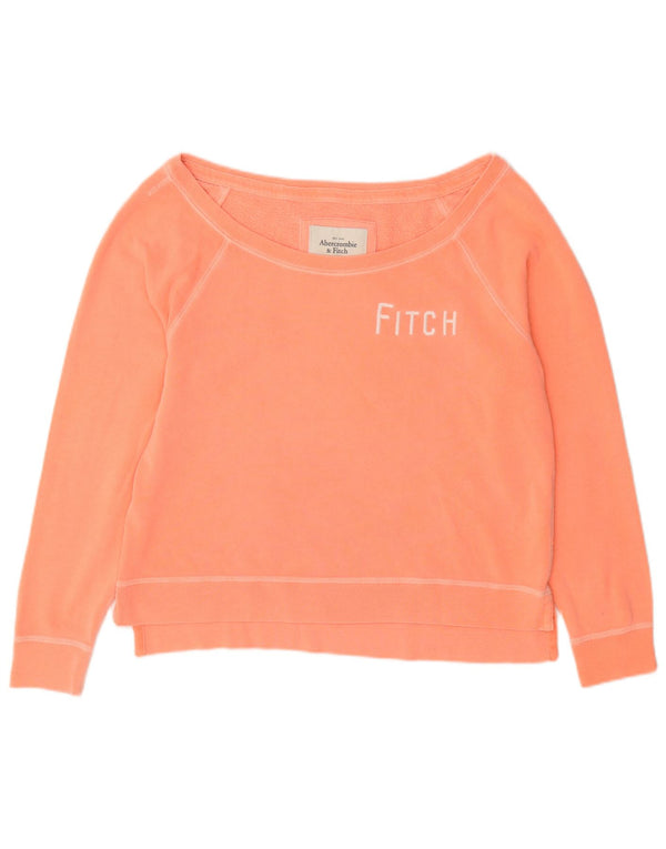 Abercrombie & Fitch Ženski džemper s grafičkim motivima UK 16 Velika narančasta