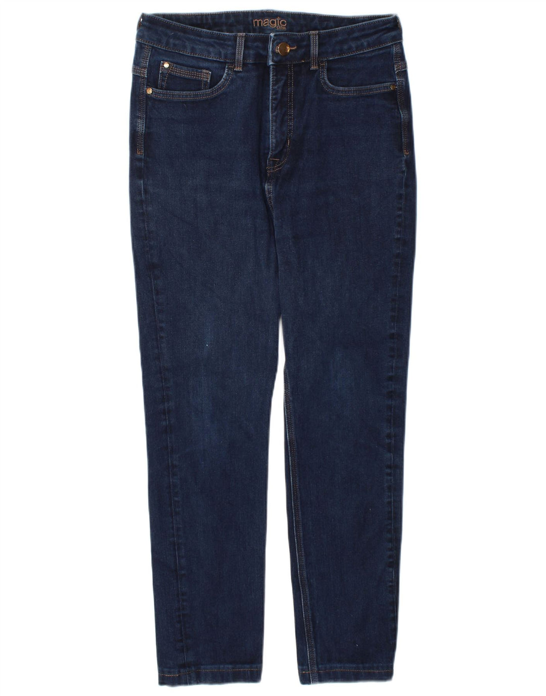 Magic Womens Slim Jeans UK 12 srednje W30 L26 tamnoplavi pamuk