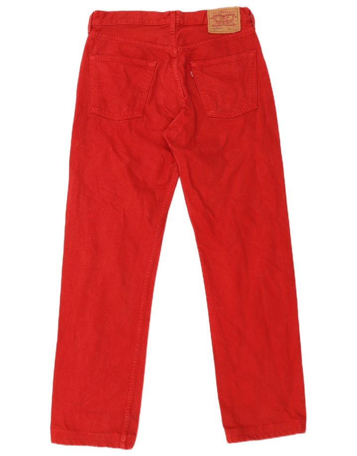 Levi's muške 501 ravne traperice W34 L31 crveni pamuk