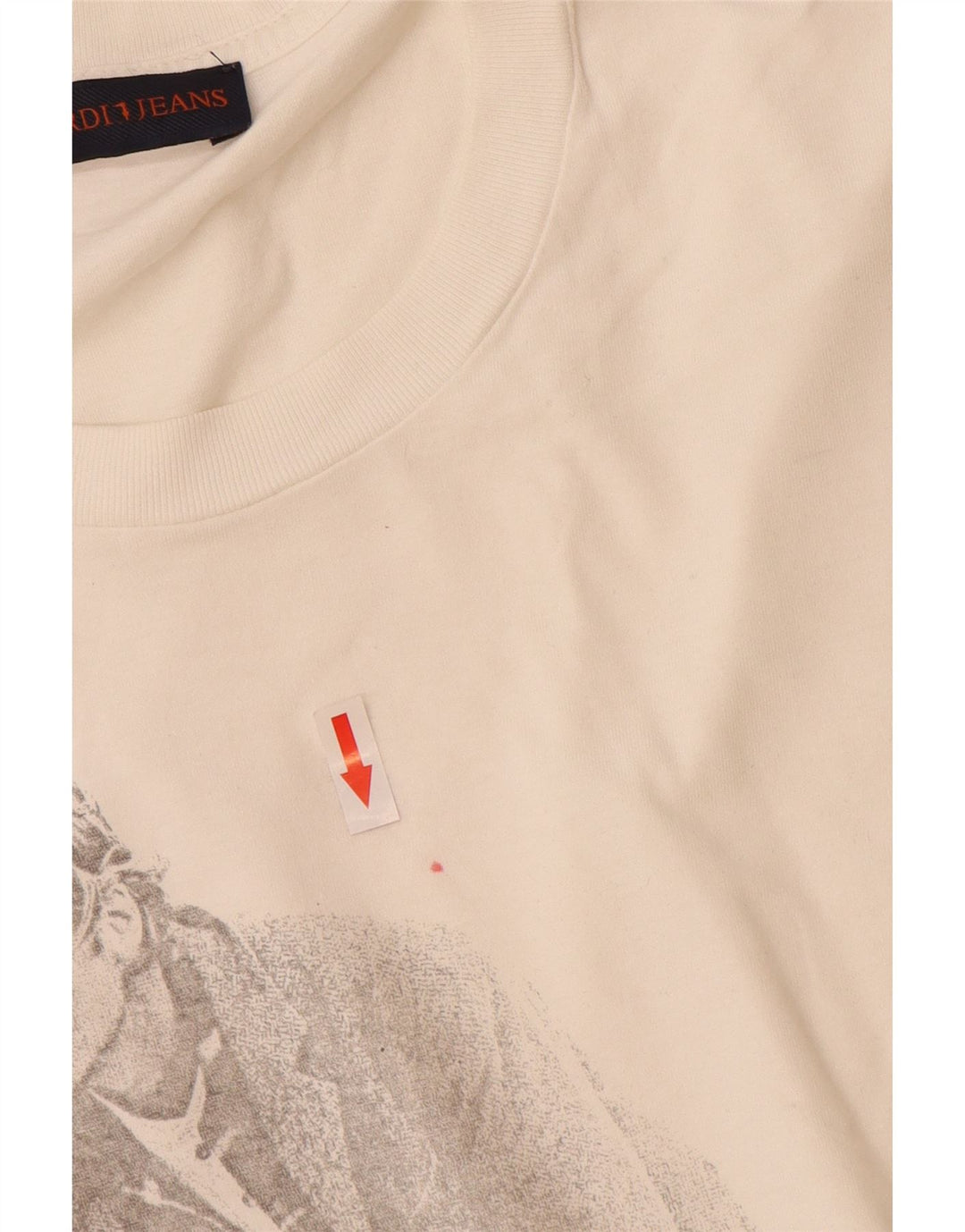 Trussardi Jeans Muška velika bijela majica s grafičkim motivima