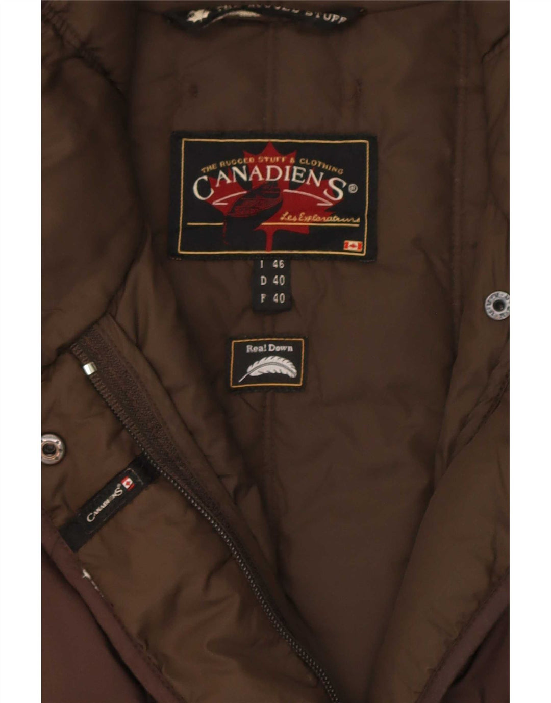 Canadiens ženski podstavljeni kaput IT 46 Large Brown