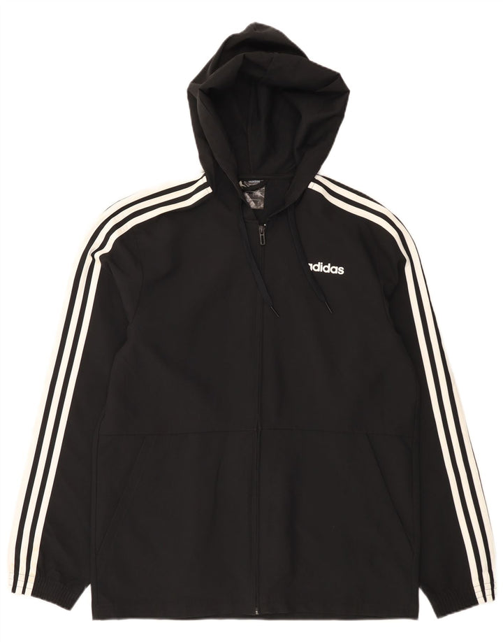 Adidas muška trenirka s kapuljačom, mala crna poliesterska jakna