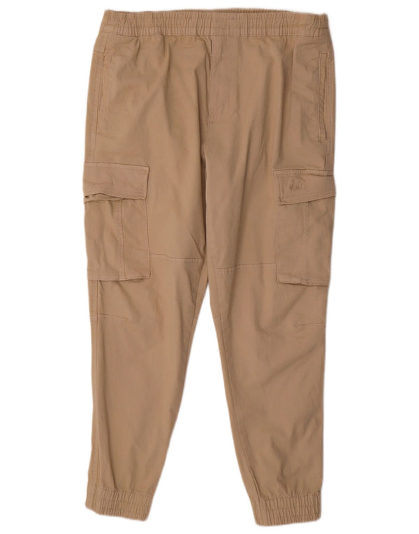 Zara muške Joggers Cargo Hlače EU 44 Large W34 L29 Bež Pamuk