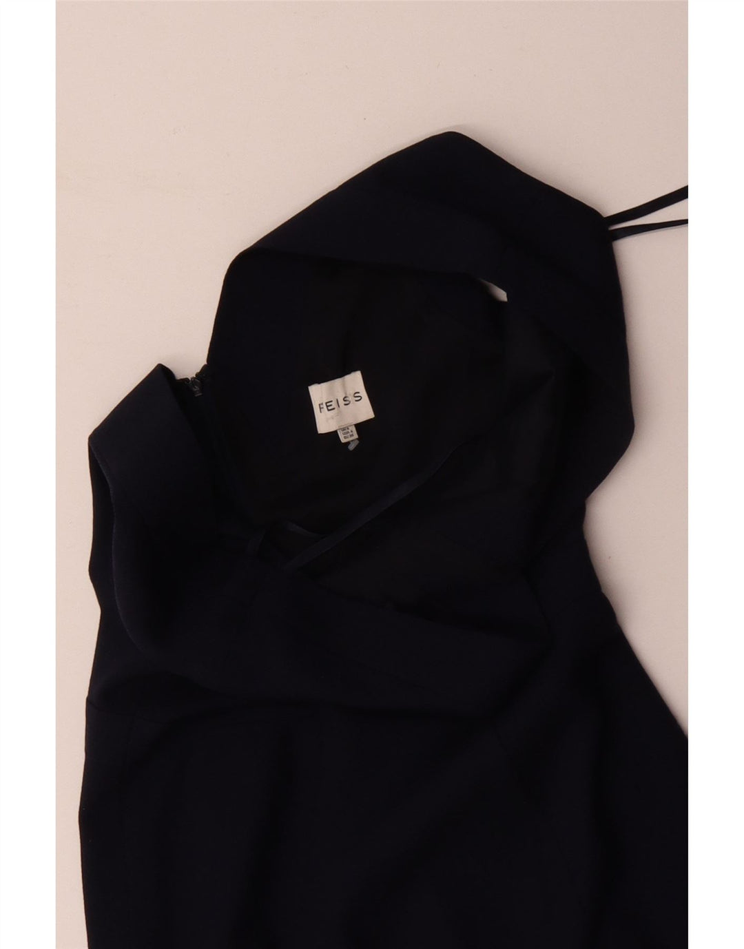 REISS ženska plašt haljina bez rukava UK 8 Mala tamnoplava vunena