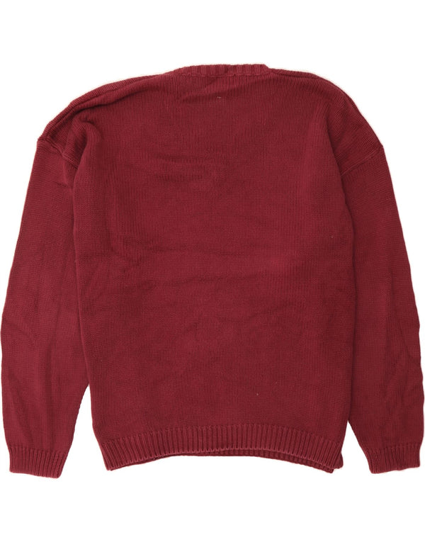 EDDIE BAUER Muški pulover s V-izrezom 3XL tamnocrveni pamuk