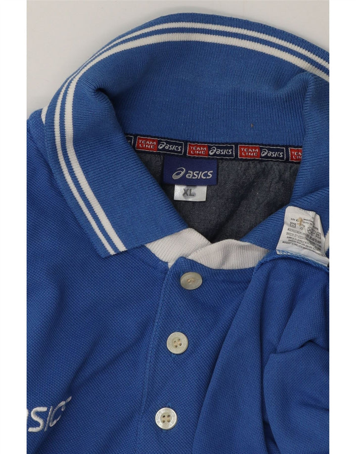 ASICS muška grafička polo majica XL plavi pamuk