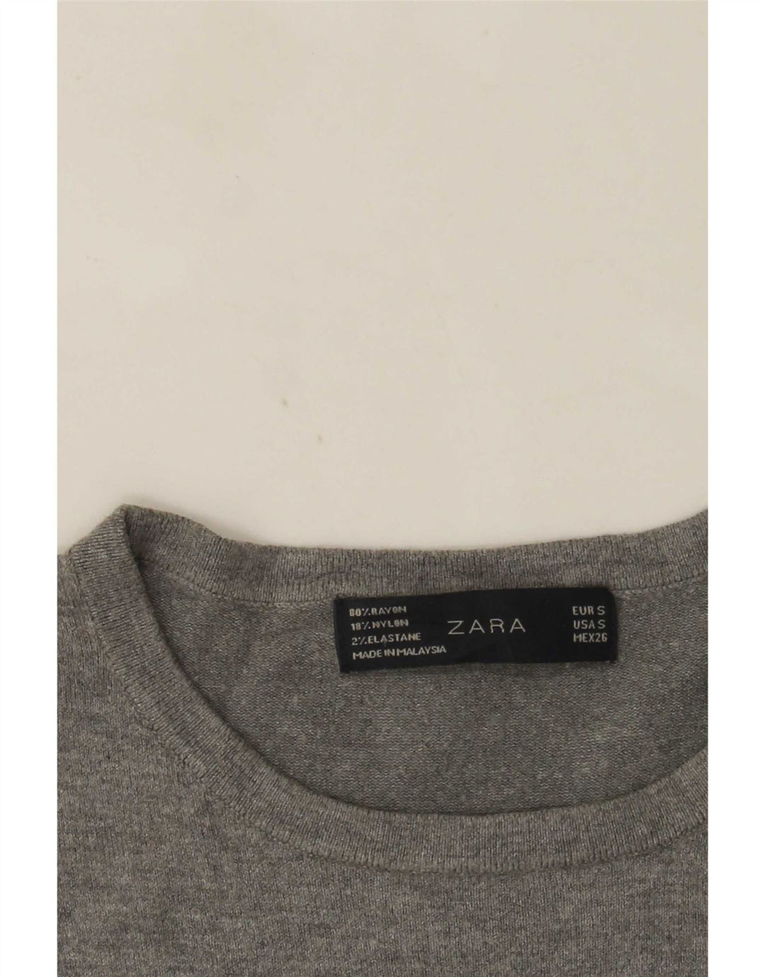 Zara ženski prsluk bez rukava UK 8 Small Gray Rayon
