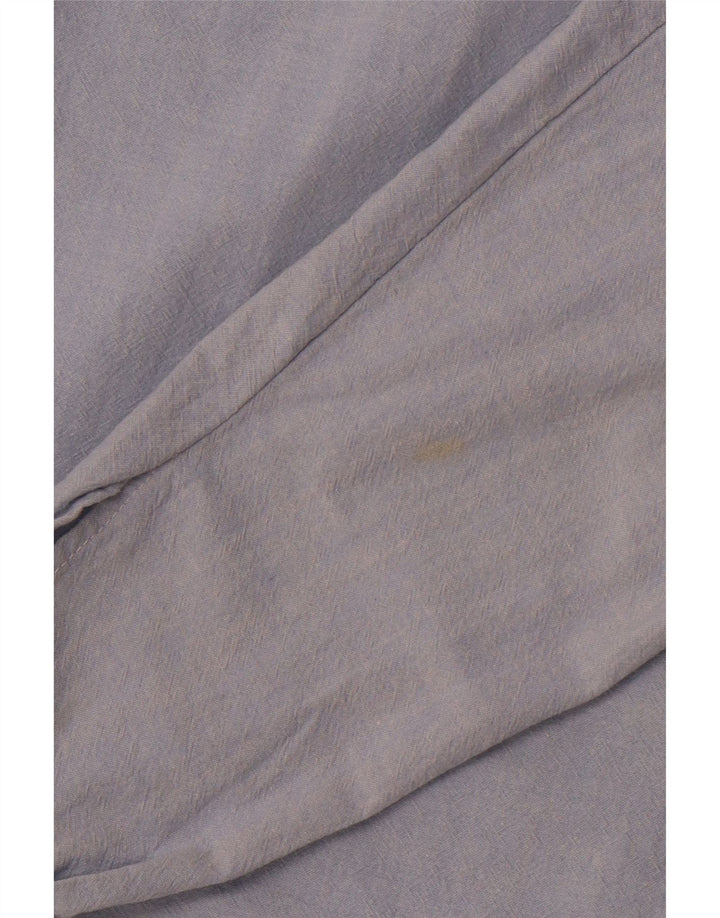 VINTAGE ženska košulja UK 18 XL plava cvjetna pamuk retro