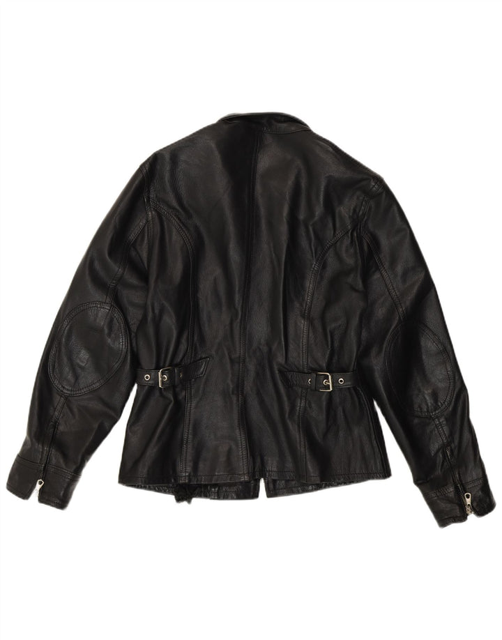 Conbipel ženska kožna jakna UK 14 srednje crna koža