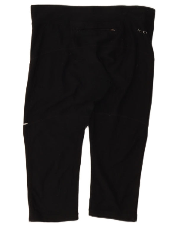 Nike ženske Dri Fit Capri tajice UK 10 male crne poliesterske