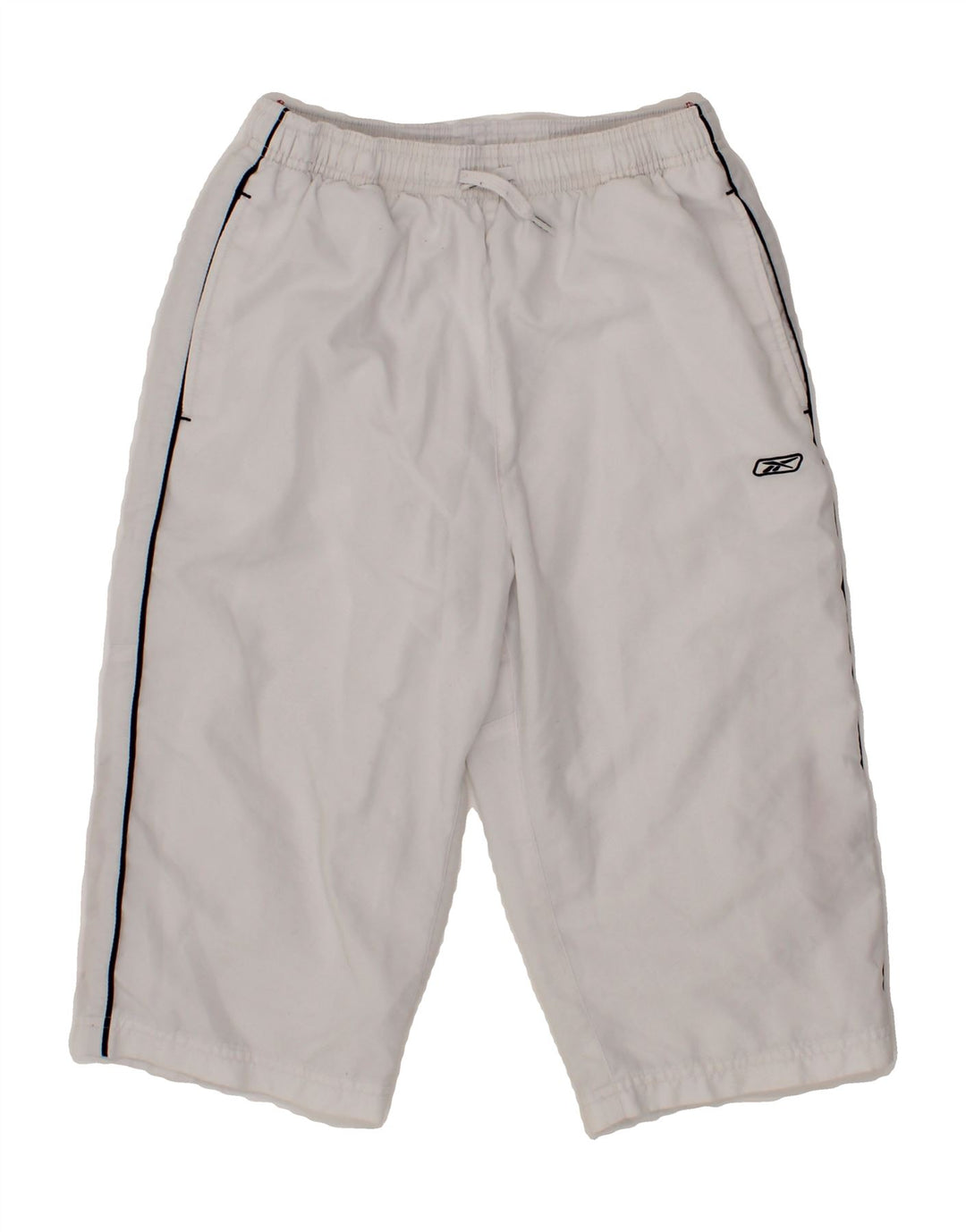 REEBOK Boys Graphic Bermuda Sport Shorts 11-12 Years Medium White Vintage Reebok and Second-Hand Reebok from Messina Hembry 