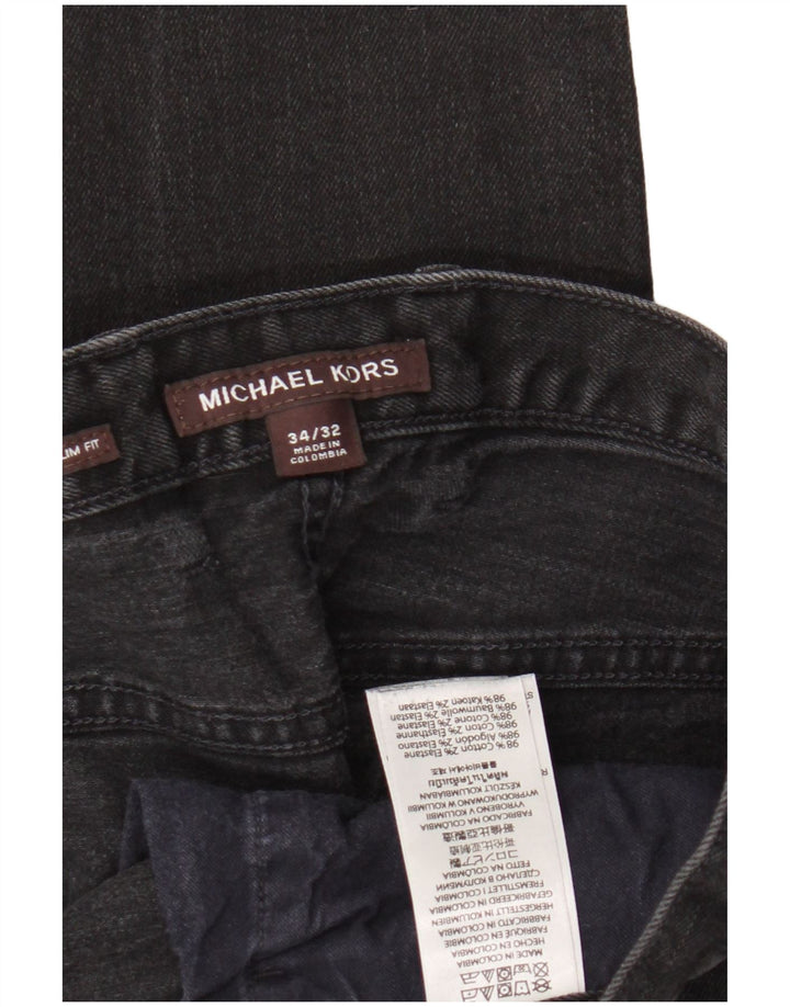 Michael Kors muške uske traperice W34 L32 crni pamuk