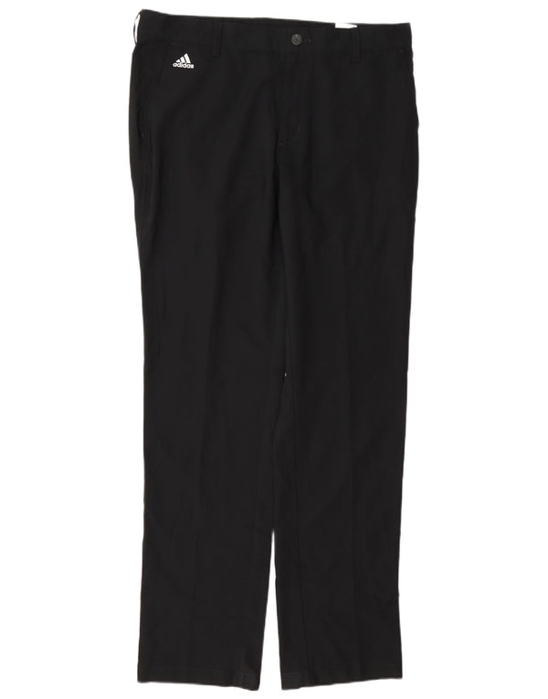Adidas Climalite ravne chino hlače W34 L34 crni poliester