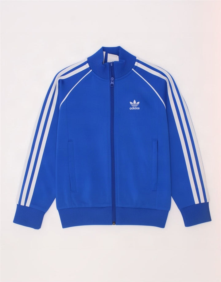 Adidas trenirka za dječake, plava poliesterska jakna 6-7 godina