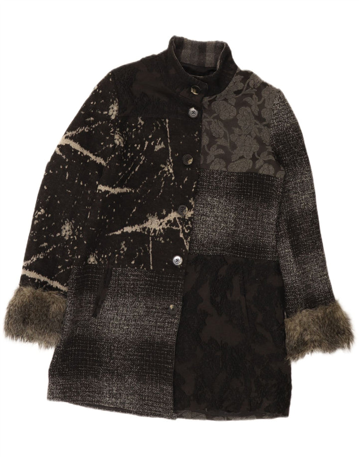 Desigual ženski kaput EU 44 XL sivi patchwork poliester