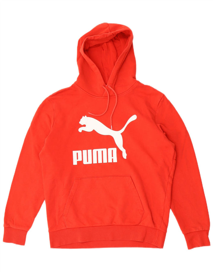 Puma muška majica s kapuljačom srednje veličine, crveni pamuk