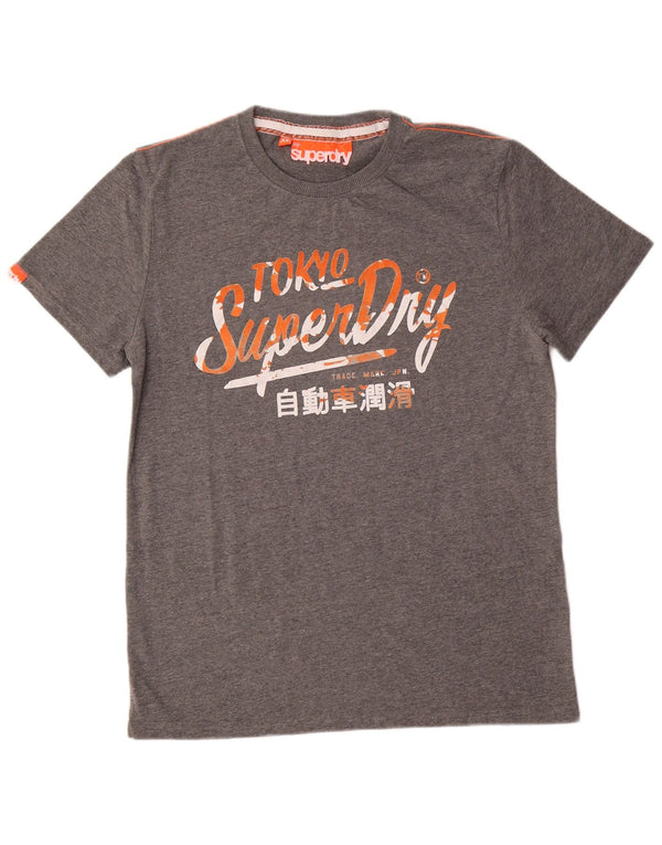 Superdry muška grafička majica kratkih rukava XL sivi pamuk