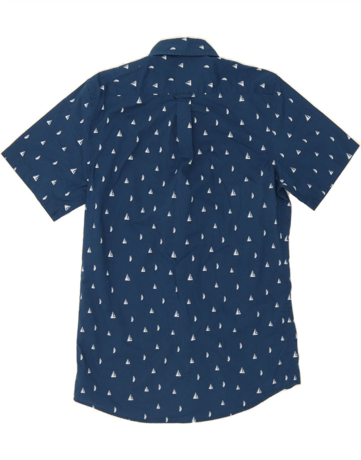 IZOD Mens Short Sleeve Shirt Small Navy Blue Spotted Cotton Vintage Izod and Second-Hand Izod from Messina Hembry 