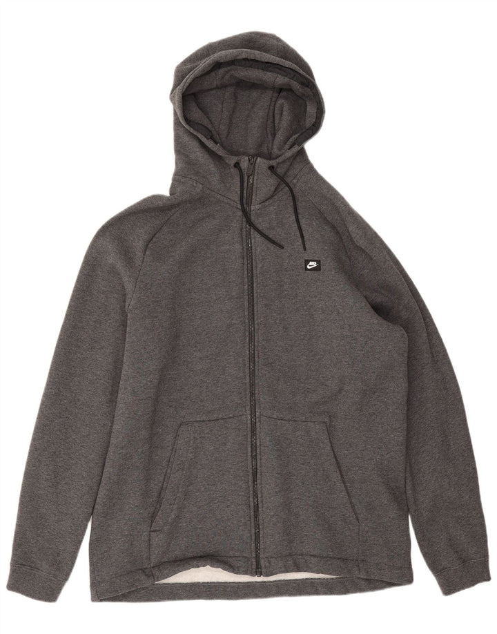Nike muški pulover s kapuljačom s patentnim zatvaračem 2XL sivi