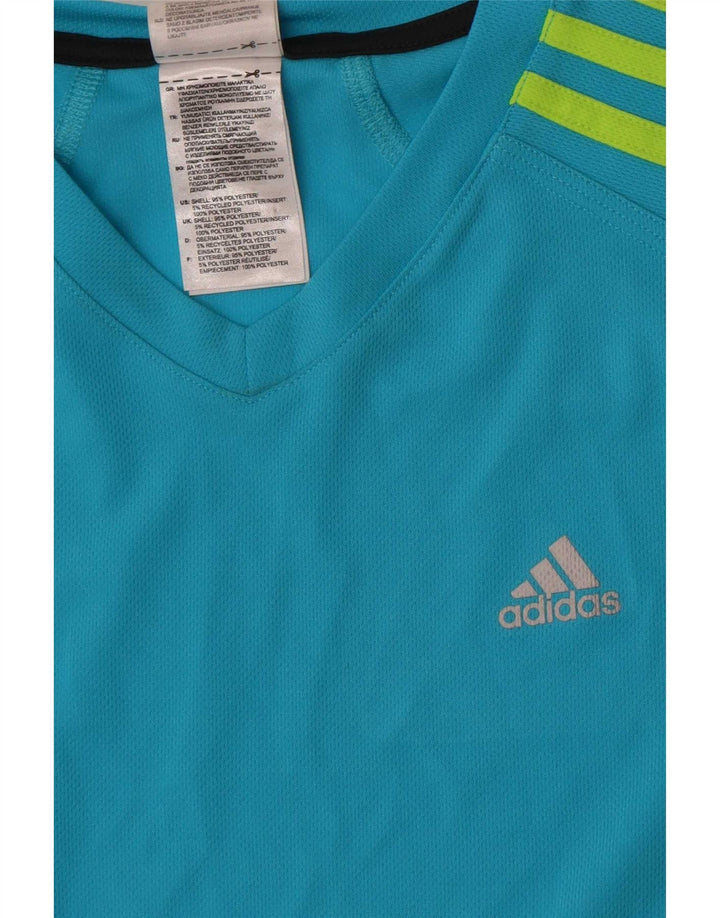 Adidas ženska majica kratkih rukava UK 10 Mali plavi poliester