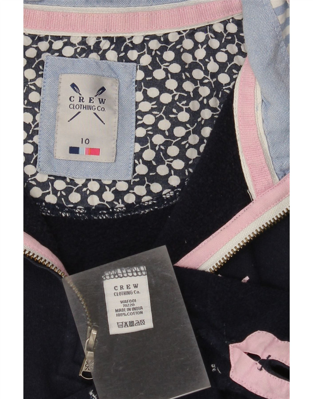 CREW CLOTHING Preveliki ženski džemper UK 10 Mali tamnoplavi