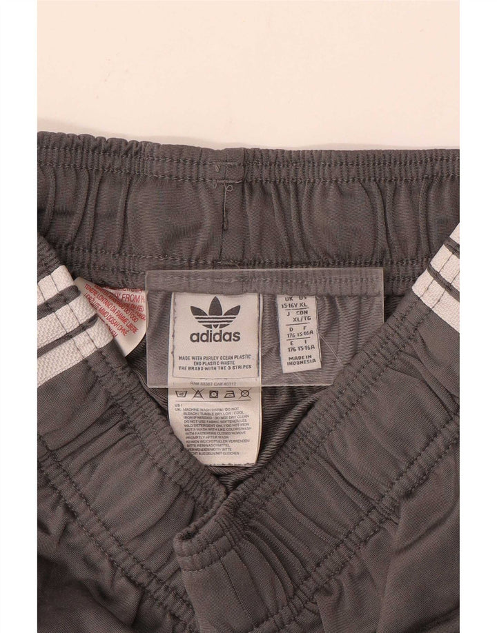 Adidas Boys Tracksuit Trousers Joggers 15-16 Years Grey Polyester