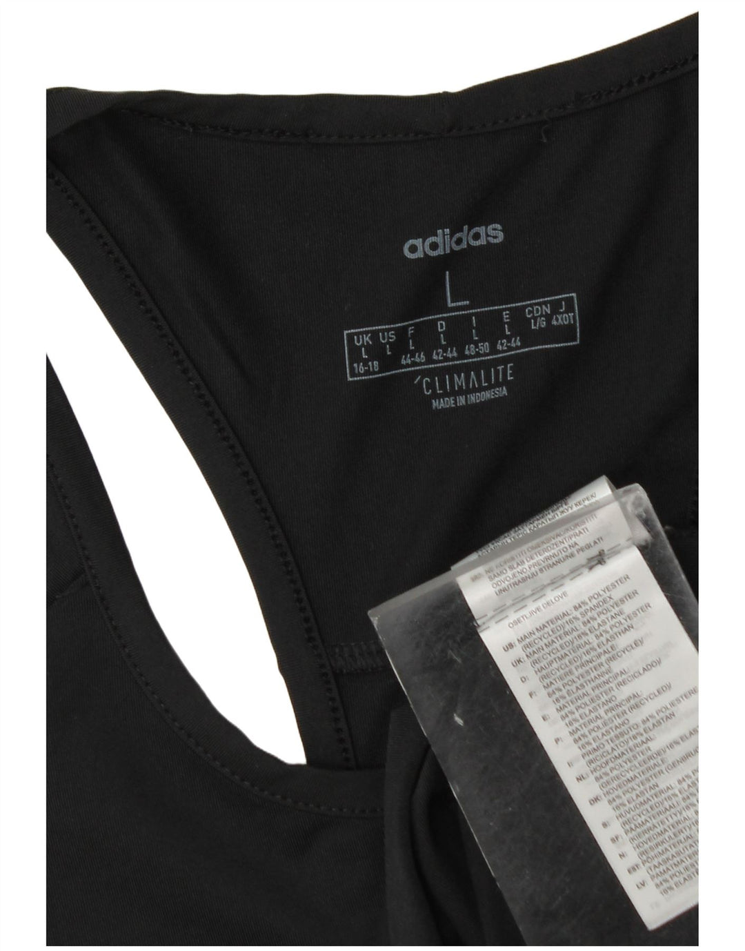 Adidas ženski prsluk Climalite Top UK 16/18 veliki crni poliester