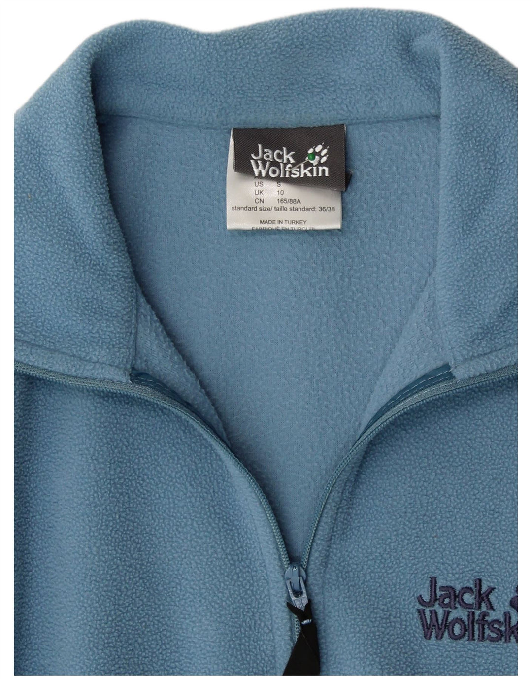 JACK WOLFSKIN Ženski džemper od flisa s patentnim izrezom UK 10 Mali plavi poliester