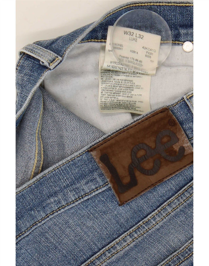 Lee Mens Luke Slim Jeans W32 L32 Plavi pamuk