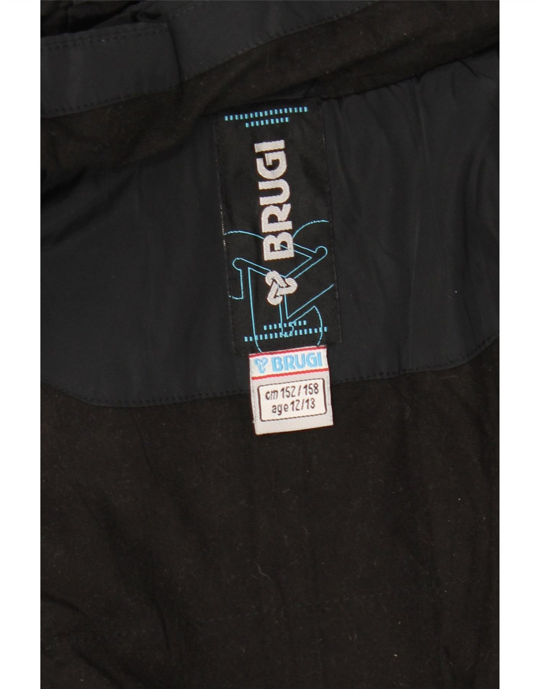 Podstavljena jakna s kapuljačom BRUGI za djevojčice 12-13 godina crna