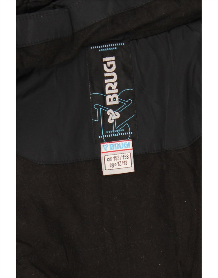 Podstavljena jakna s kapuljačom BRUGI za djevojčice 12-13 godina crna