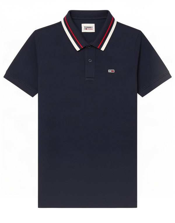 Tommy Hilfiger muška polo majica mala, tamnoplava pamučna na pruge