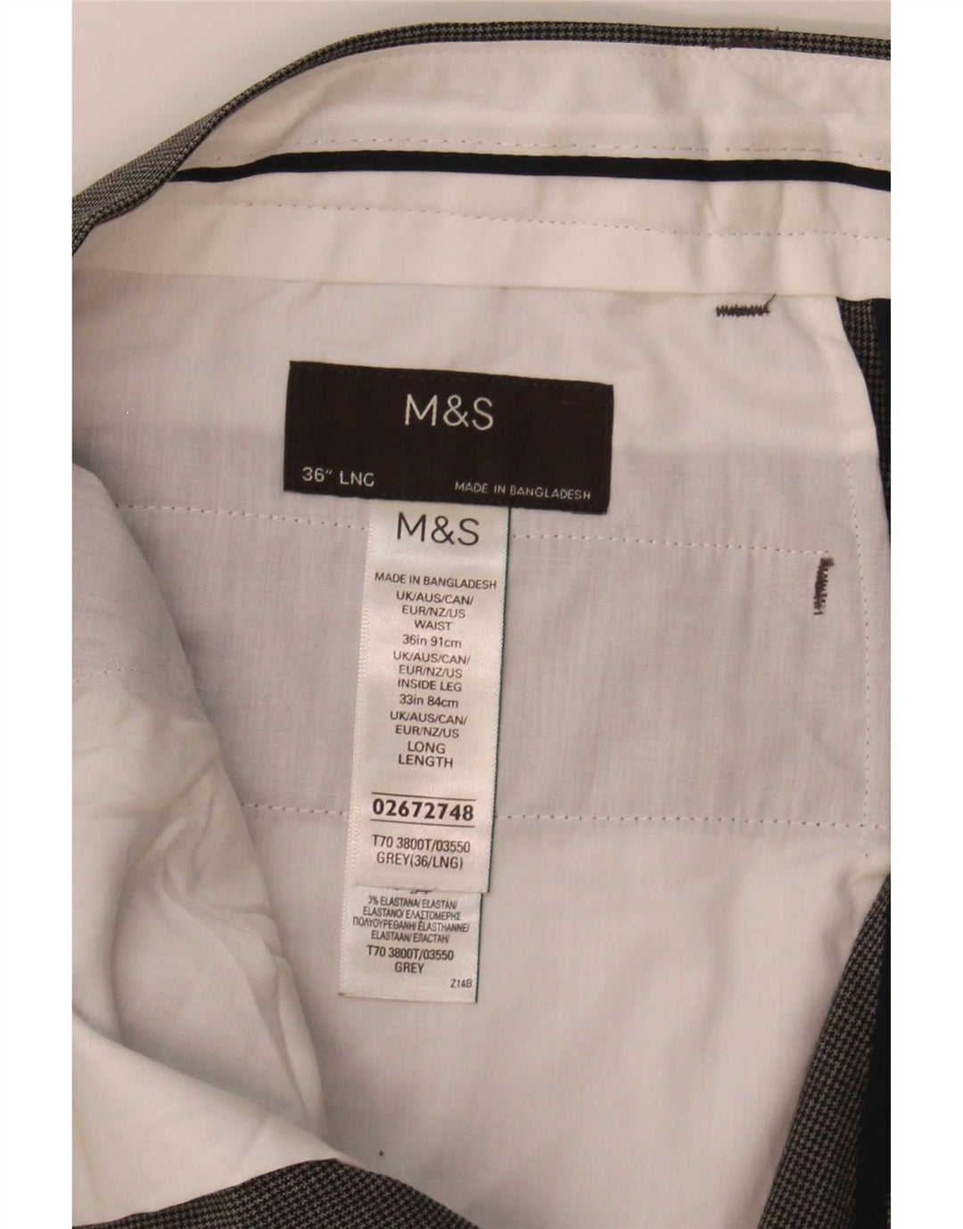 Marks & Spencer muške uske hlače W36 L33 sive