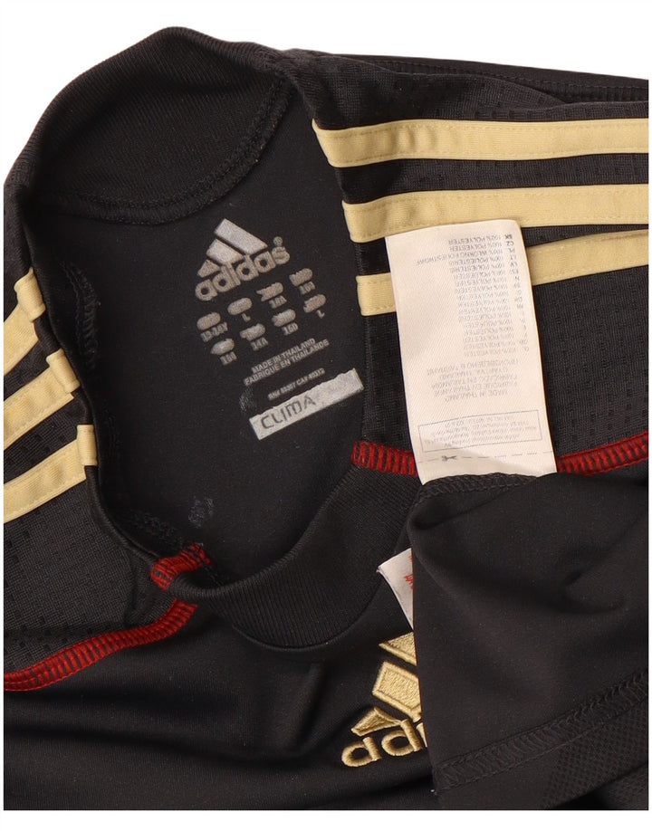 ADIDAS Boys Liverpool Graphic T-Shirt Top 13-14 Years Black Poliester