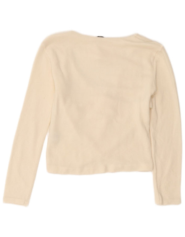 Zara ženska majica kratkih rukava UK 10 Small off white viskoza