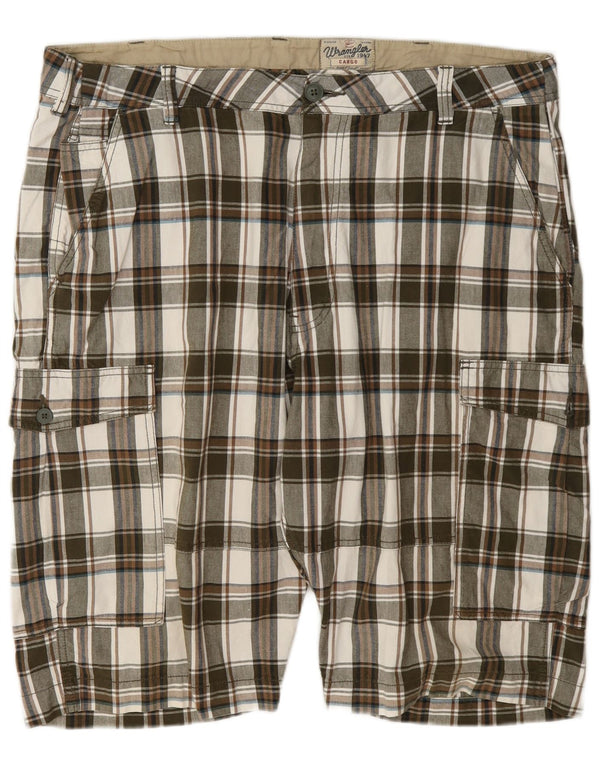 Wrangler muške kargo kratke hlače W42 2XL šareni karirani pamuk