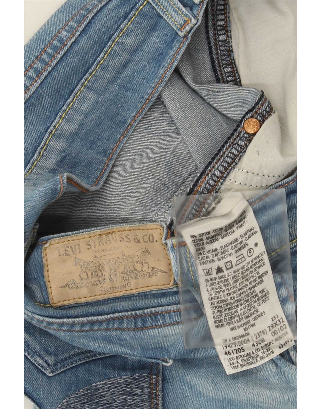 Levi's ženske lepršave traperice W29 L32 plavi pamuk