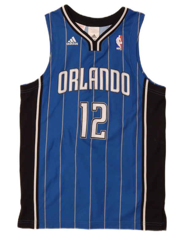 Adidas Boys Orlando Graphic Vest Top 11-12 Years Plavi prugasti poliester