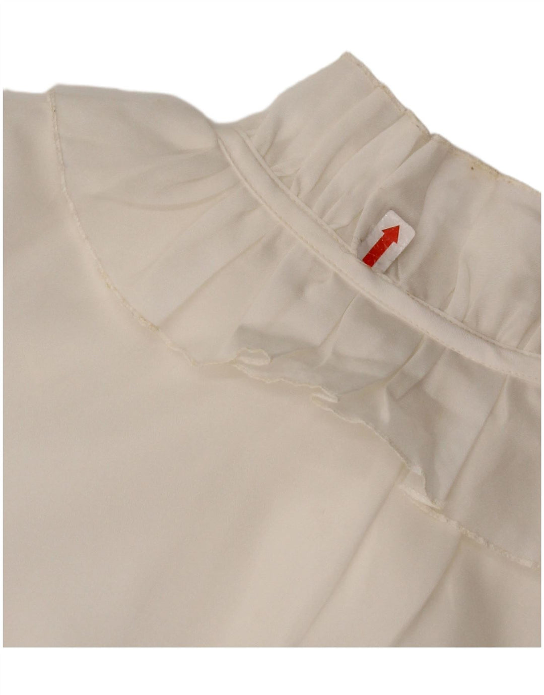 VINTAGE Ženska košulja s volanima sprijeda UK 16 Velika bijela