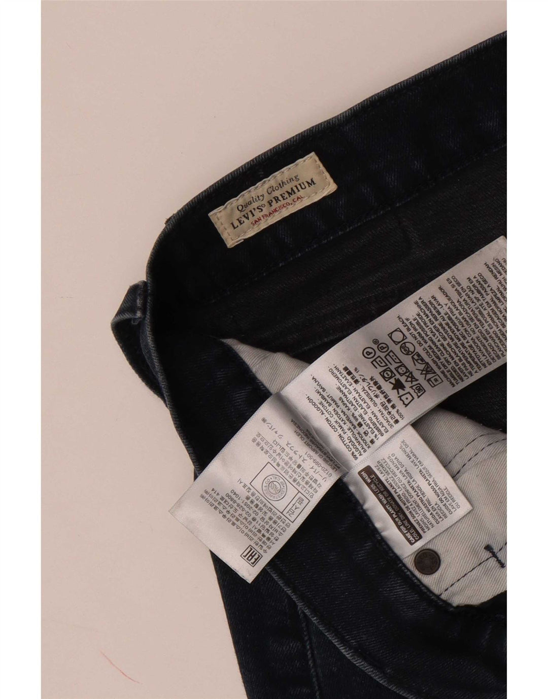 Levi's muške uske traperice W32 L30 tamnoplavi pamuk