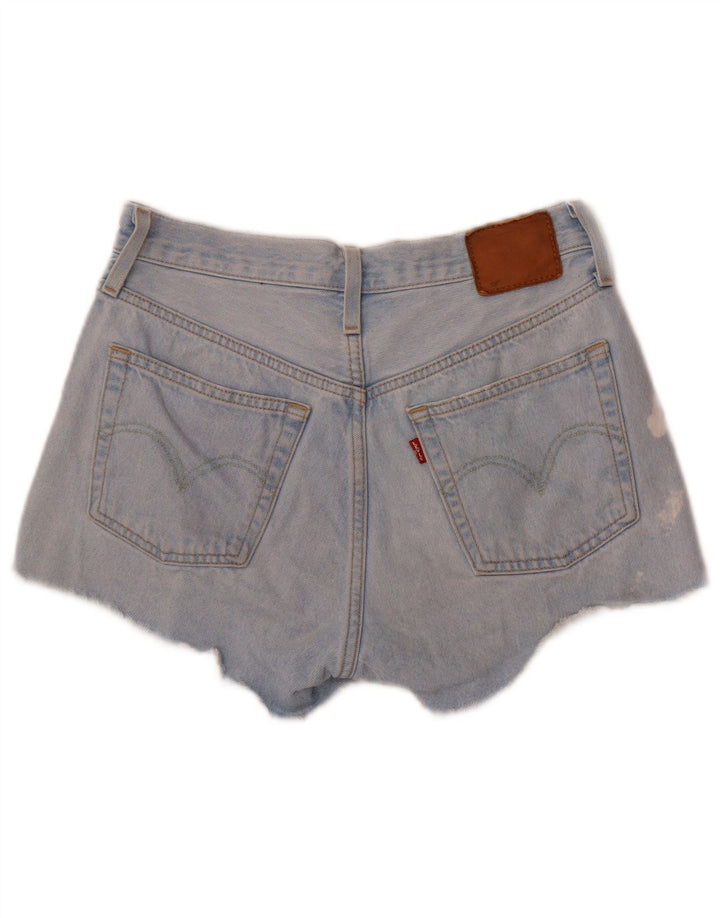 Levi's ženske kratke traper hlače 501 W27 male plave boje pamuka