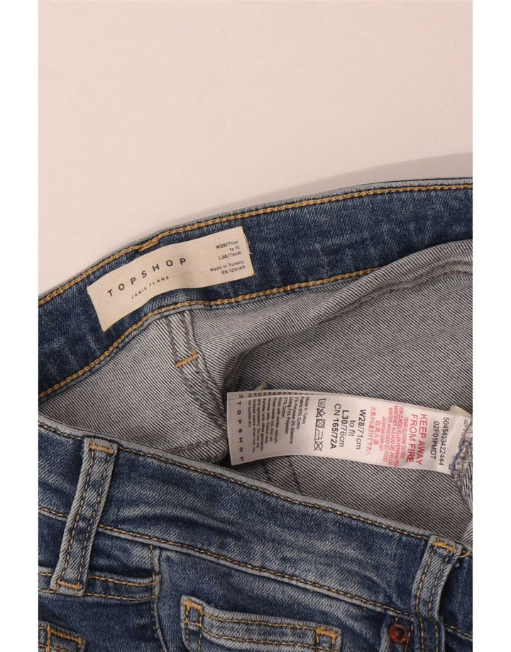 Topshop ženske lepršave traperice Jamie W28 L30 plavi pamuk