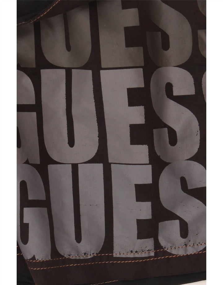 Guess muške kratke hlače za plivanje s grafičkim motivima 2XL crni poliester