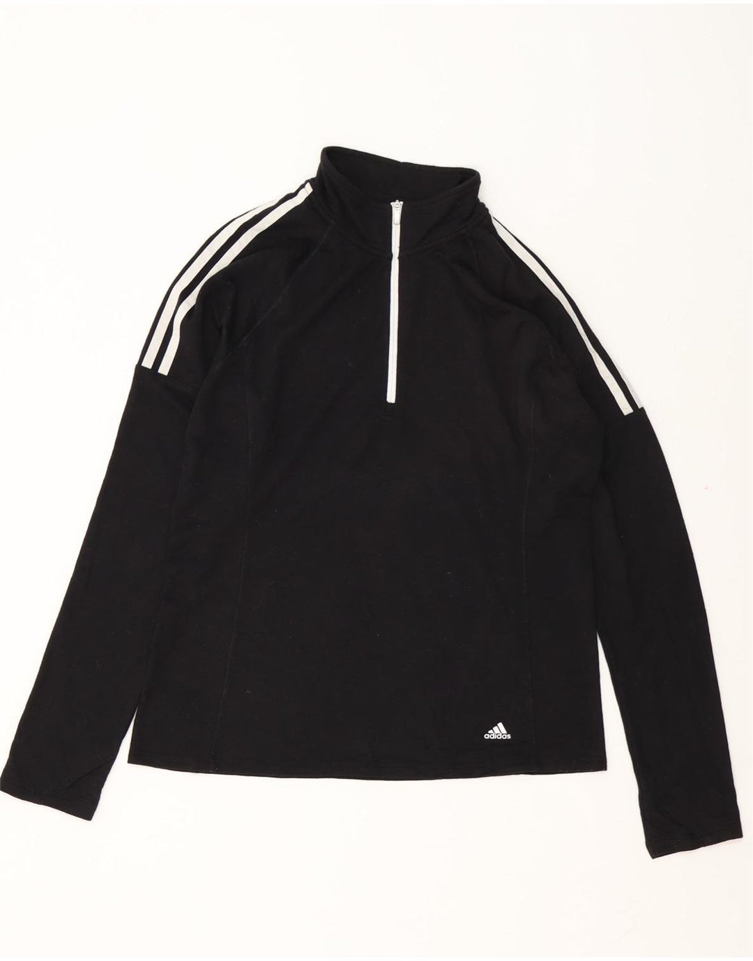 Adidas, gornji dio trenirke s patentnim izrezom, srednji crni poliester